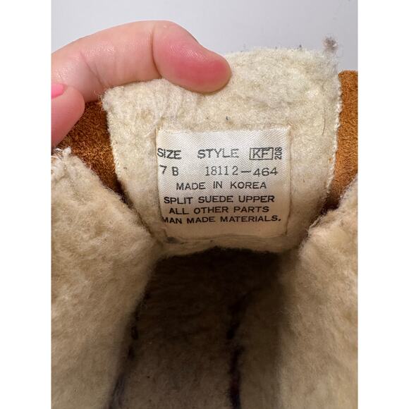 Vintage 70s Mont Blanc Hiking Boots‎ Leather Sherpa Lined Vibram Men 7B/Women 9 main image 8